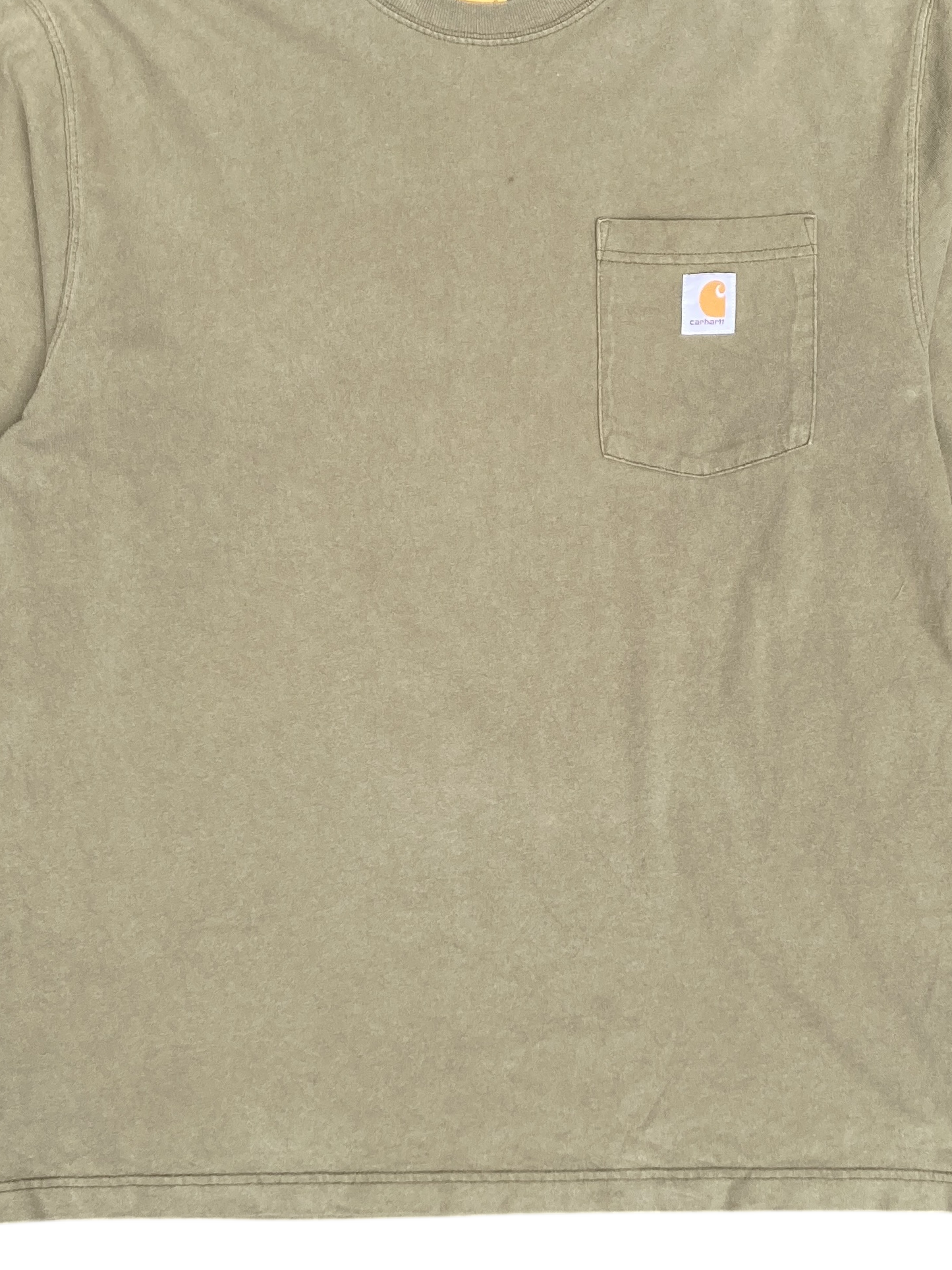 Carhartt Green Original fit Long Sleeve Logo T-Shirt