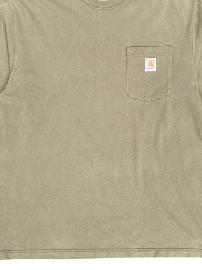 Carhartt Green Original fit Long Sleeve Logo T-Shirt