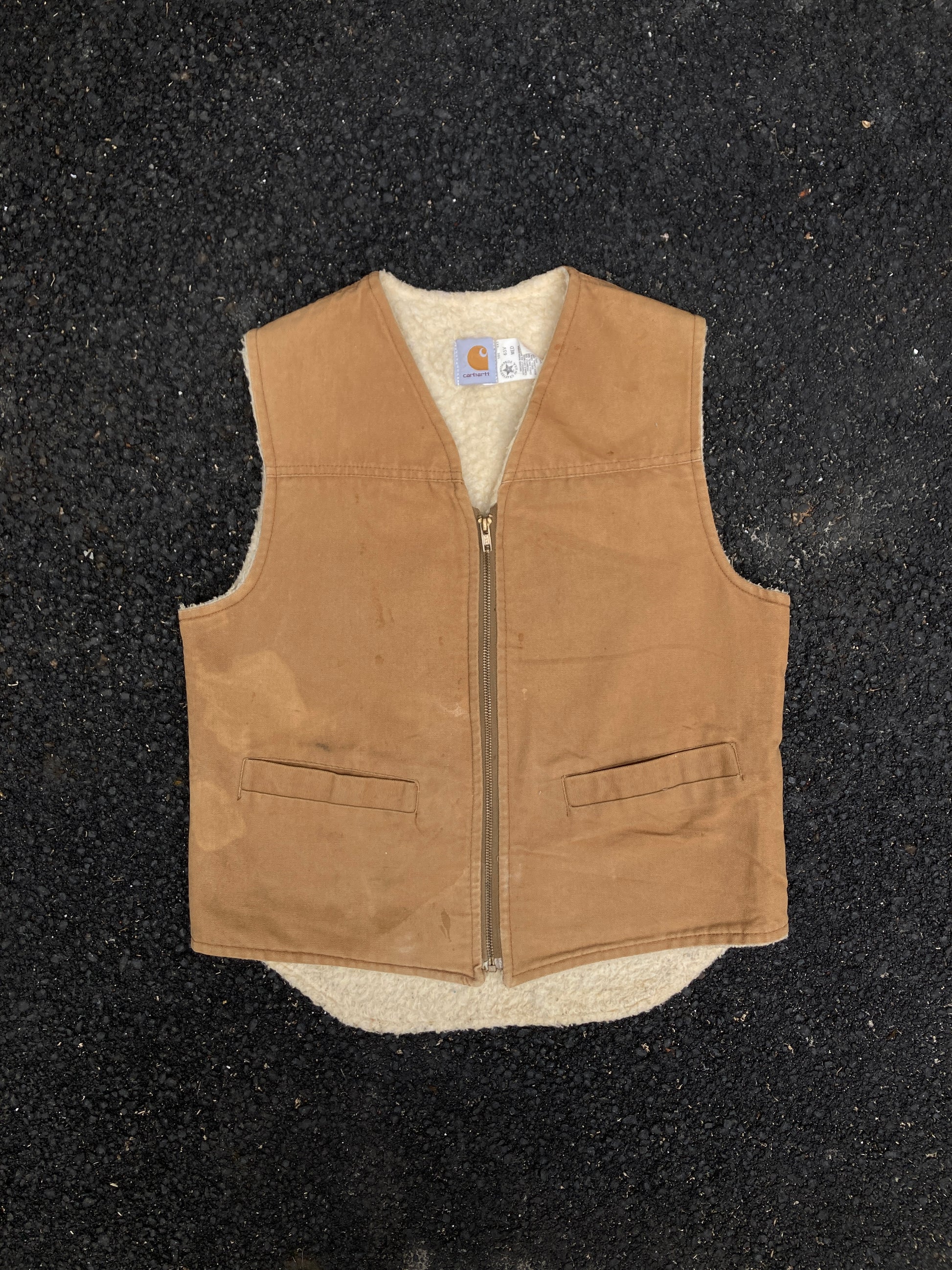 Vintage Carhartt Brown Sherpa Vest Union Made