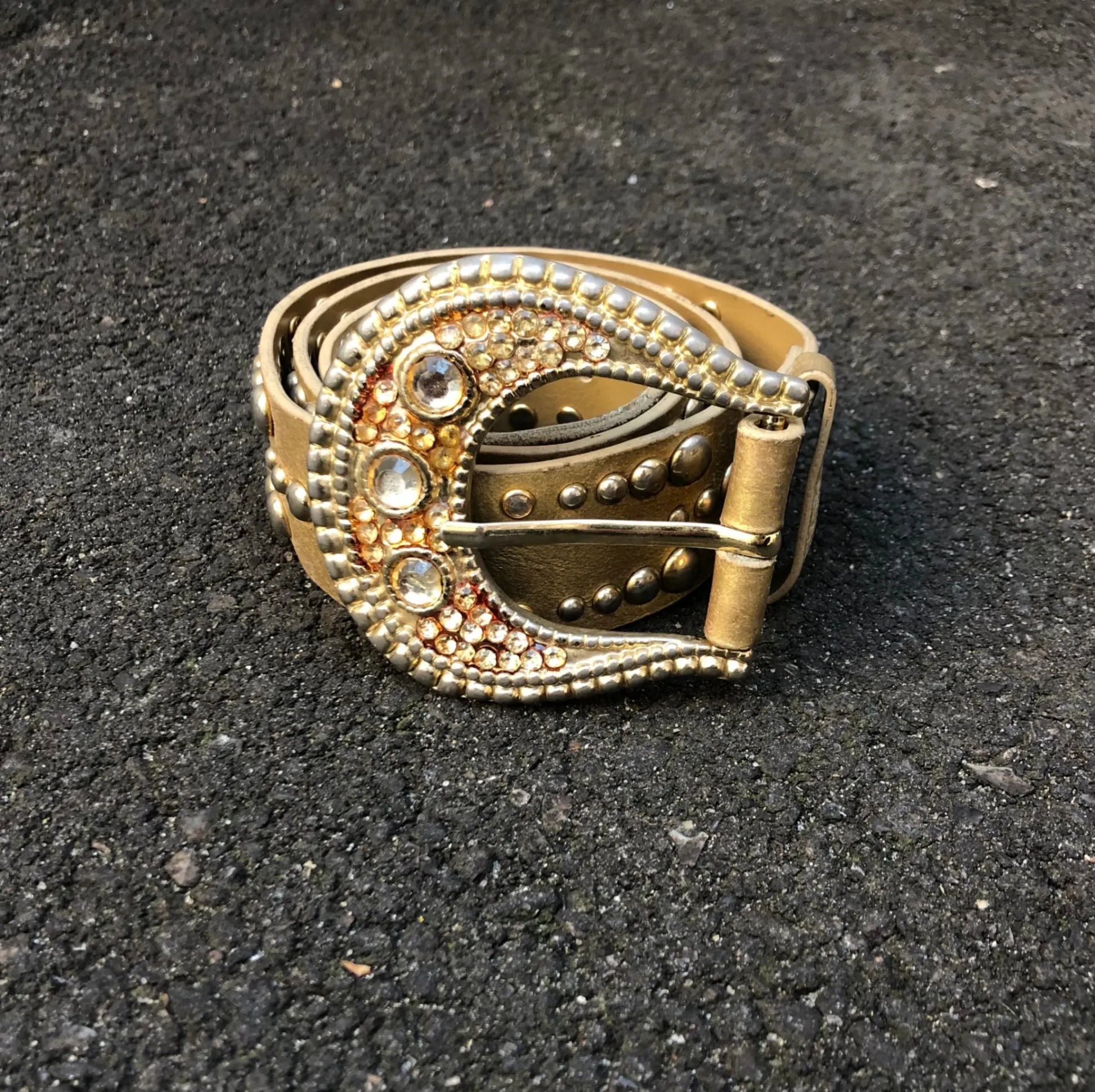 Vintage Golden Diamante Belt