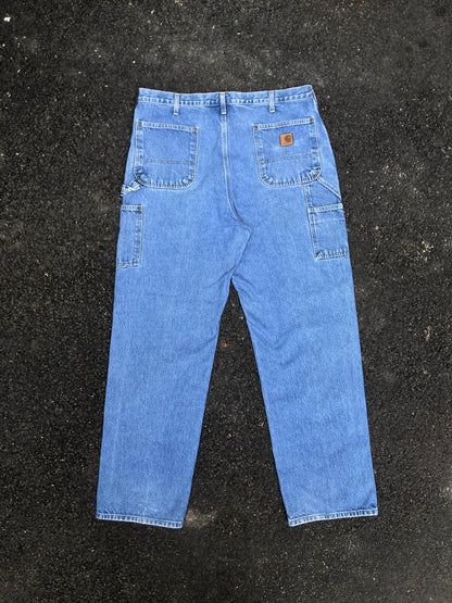 Carhartt Blue Double knee Dungaree fit Jeans