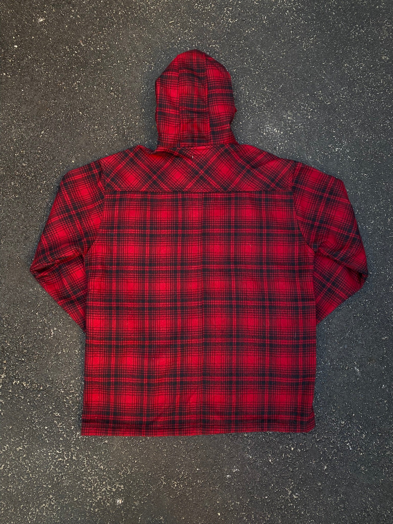 Dickies Quilted Lined Hooded Flannel Shirt Jacket - Red Plaid