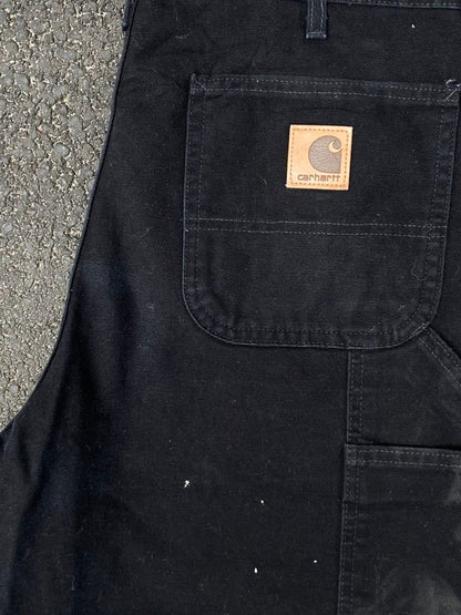 Carhartt Black Canvas Carpenter Shorts