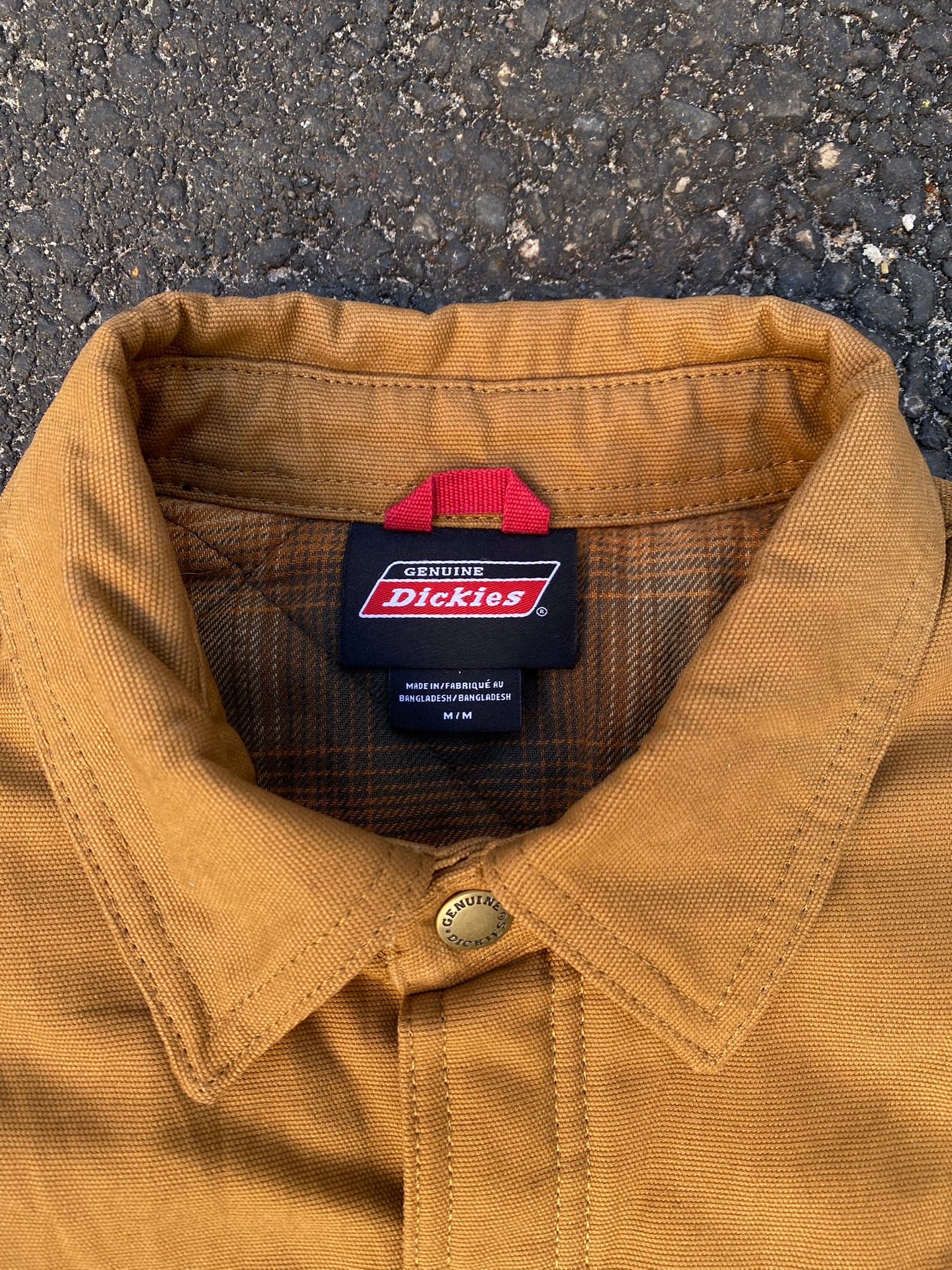 Vintage Dickies Lined Canvas Shirt Jacket - Brown Duck