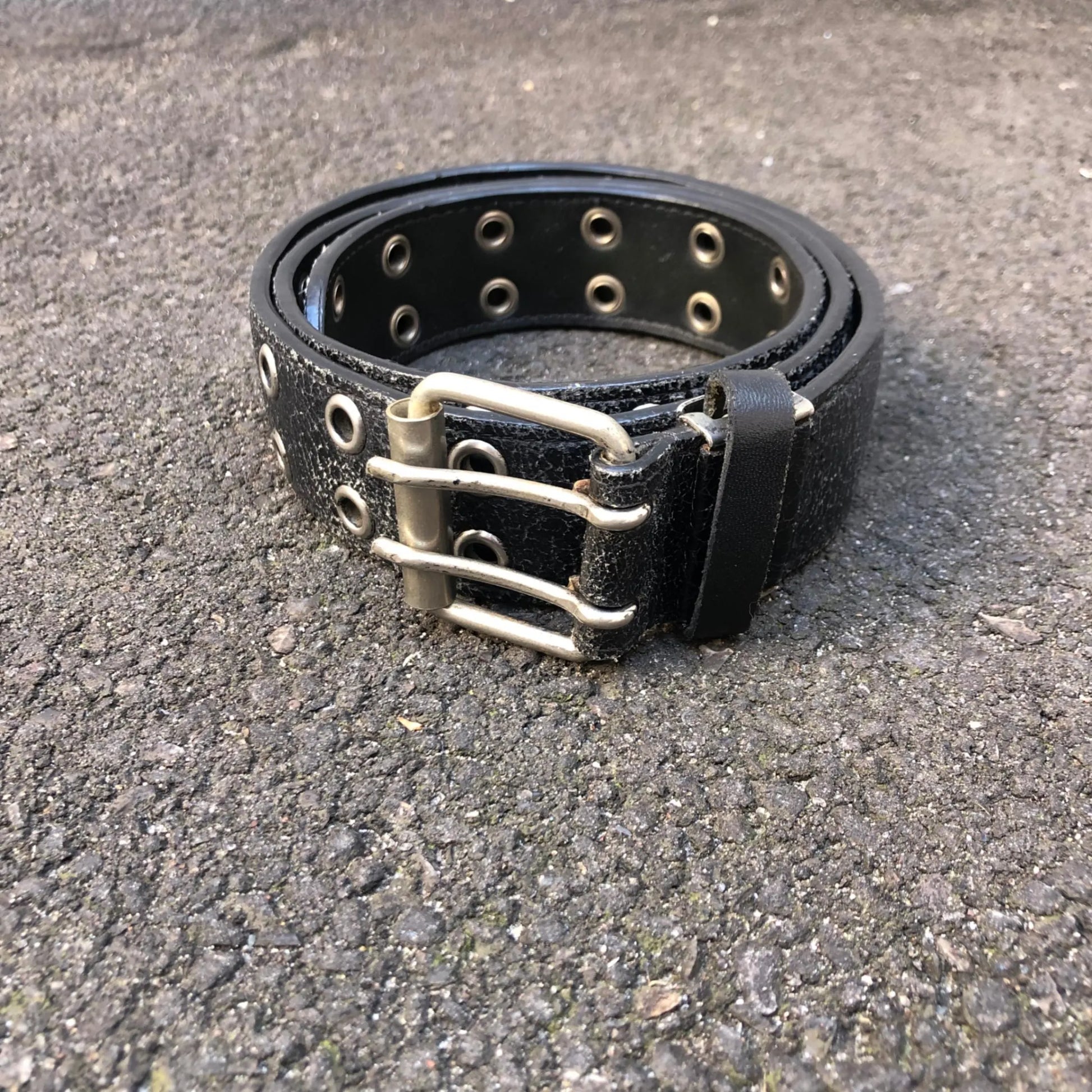 Vintage Not Branded Black Studs Belt