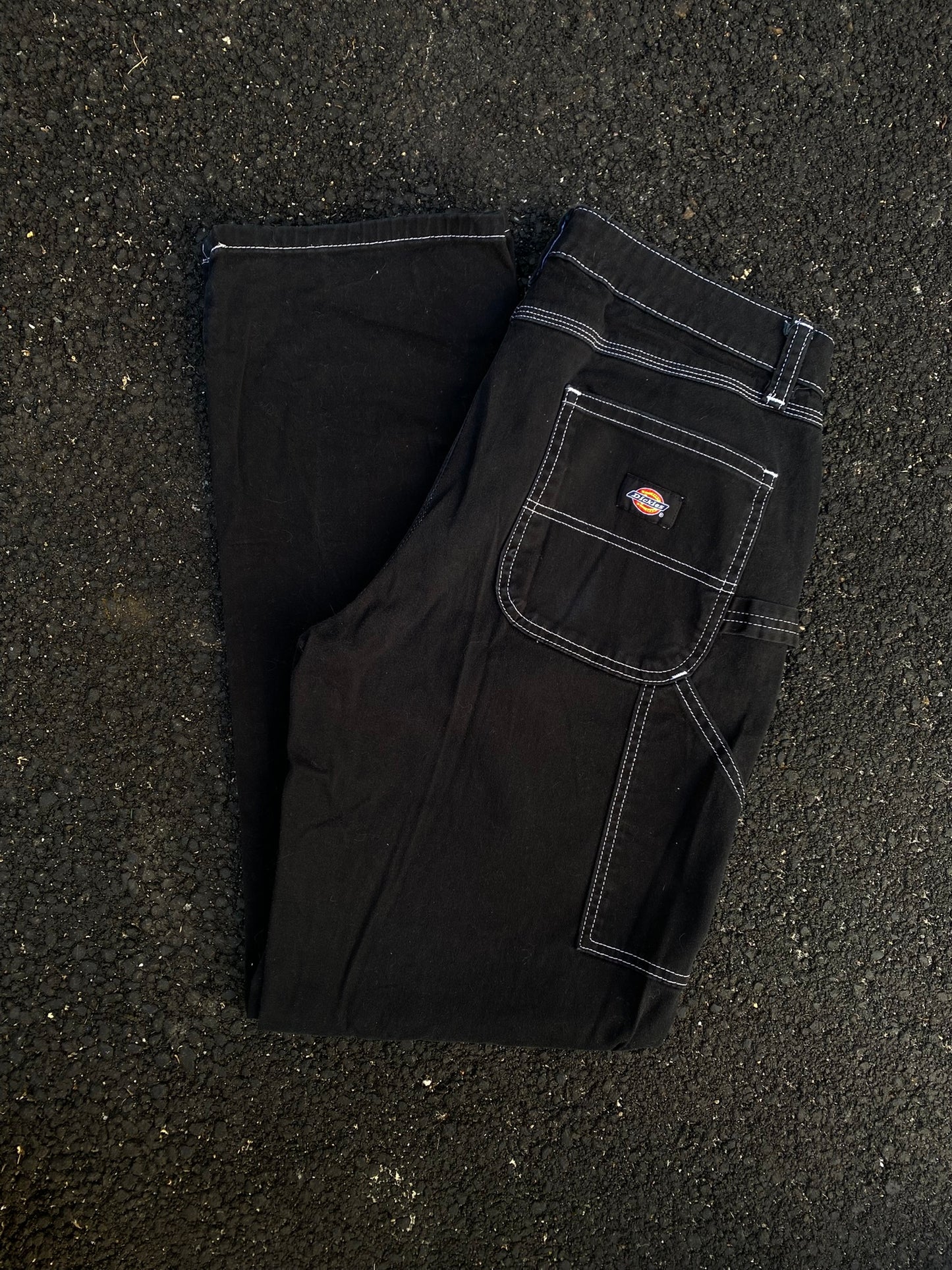 Dickies Contrast Stitch Carpenter Black Pants