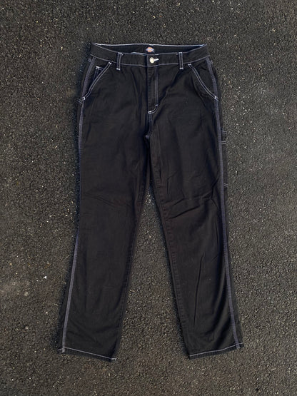 Dickies Contrast Stitch Carpenter Black Pants