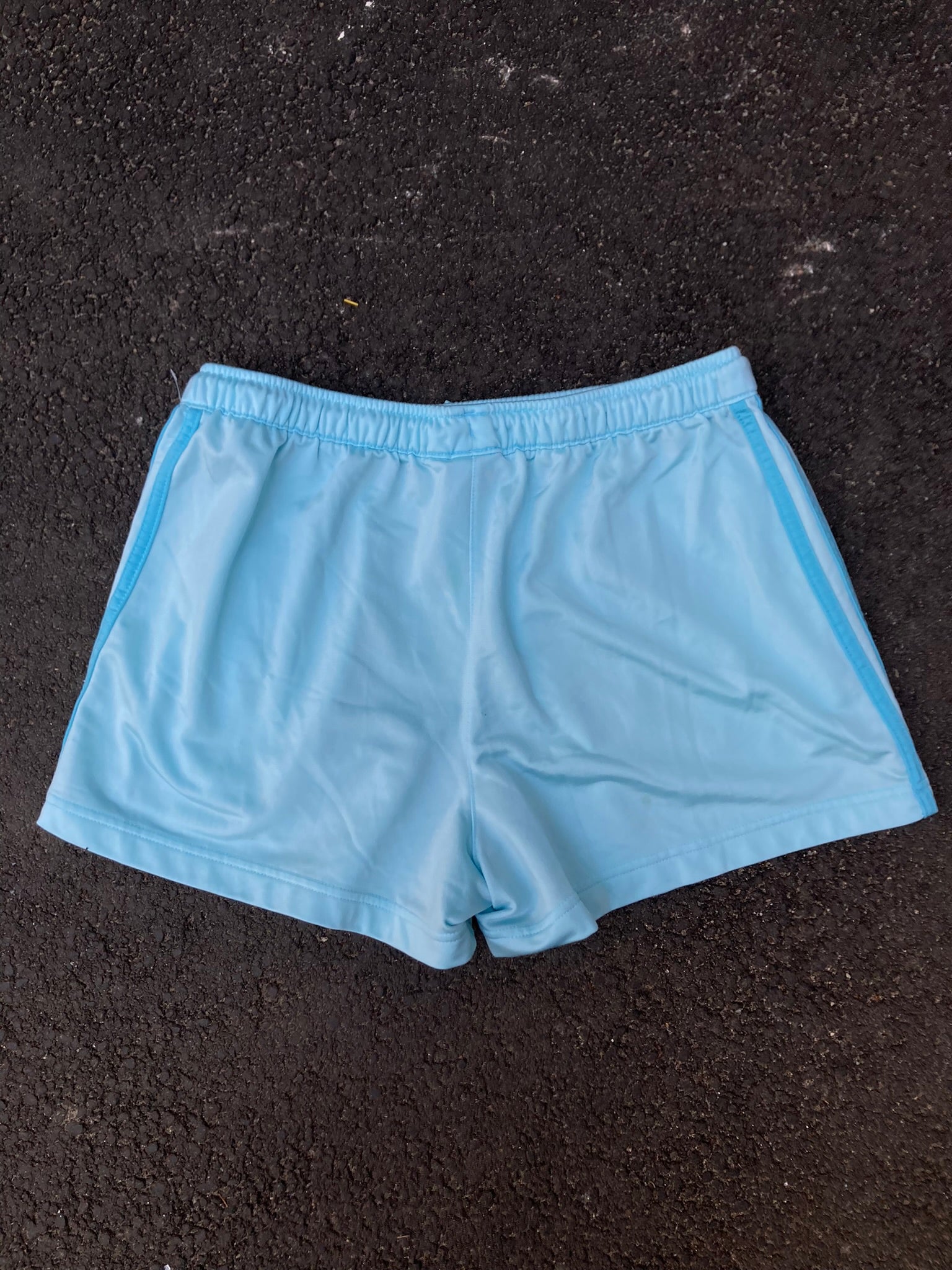 Adidas Performance Retro Track Shorts - Light Sky Blue 3-Stripes