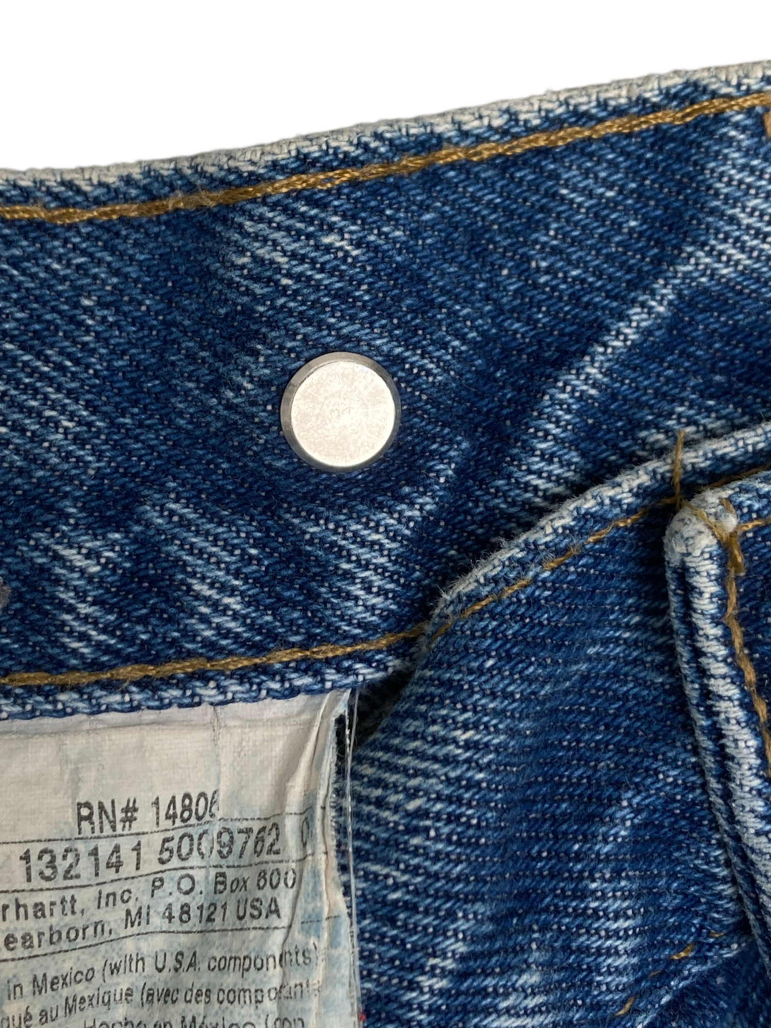 Carhartt Blue Double knee Dungaree fit