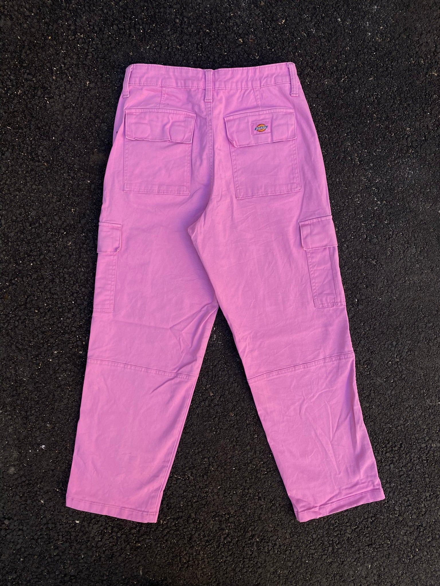 Dickies Pink Cargo Pants - Low Rise Bubblegum Color