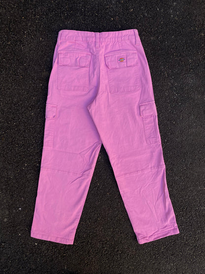 Dickies Pink Cargo Pants - Low Rise Bubblegum Color