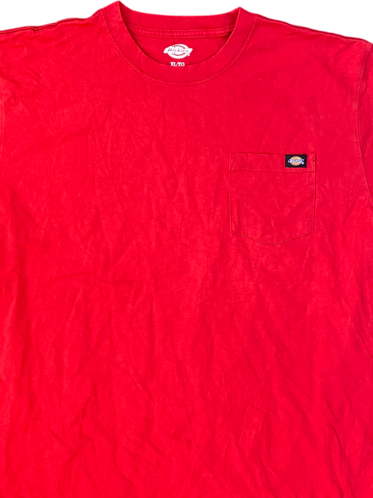 Dickies Red Pocket Tee - XL - Heavyweight Cotton Boxy Fit