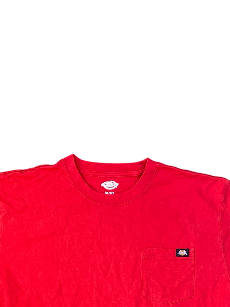Dickies Red Pocket Tee - XL - Heavyweight Cotton Boxy Fit