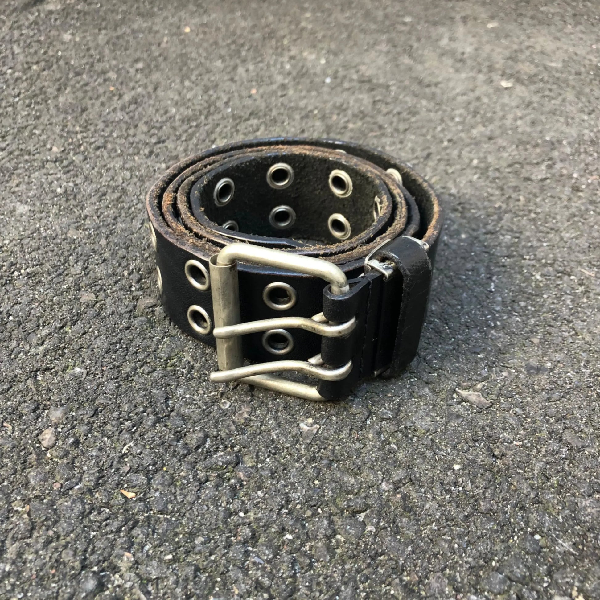 Vintage Black Stud Belt