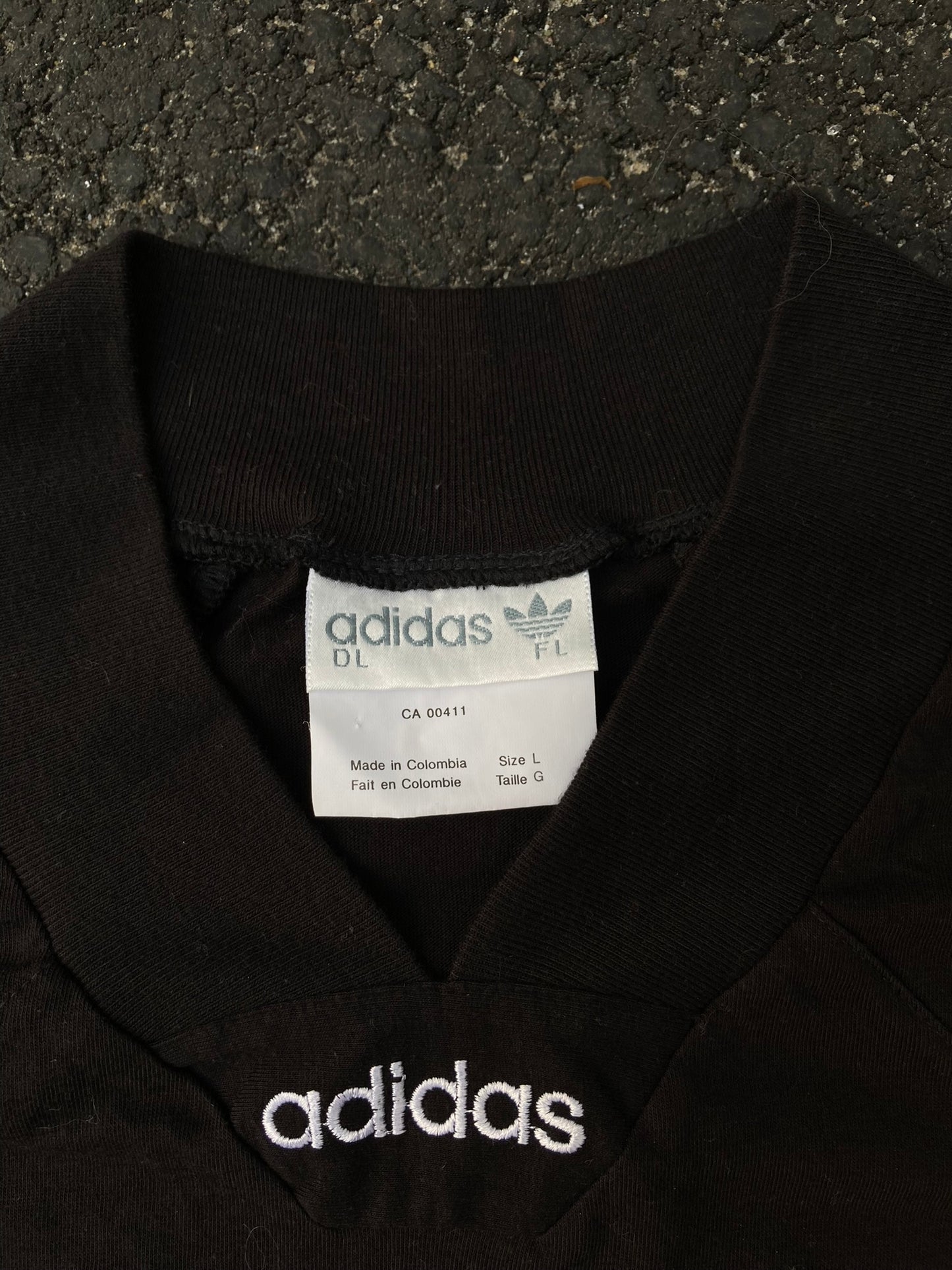 90s Adidas Germany Deutscher Fussball-Bund Black Tee