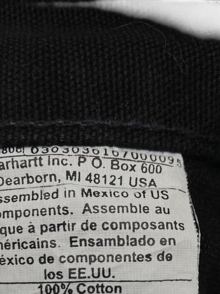 Carhartt Black Canvas Carpenter Shorts