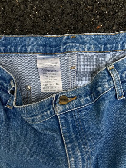 Carhartt Blue Double knee Dungaree fit Jeans