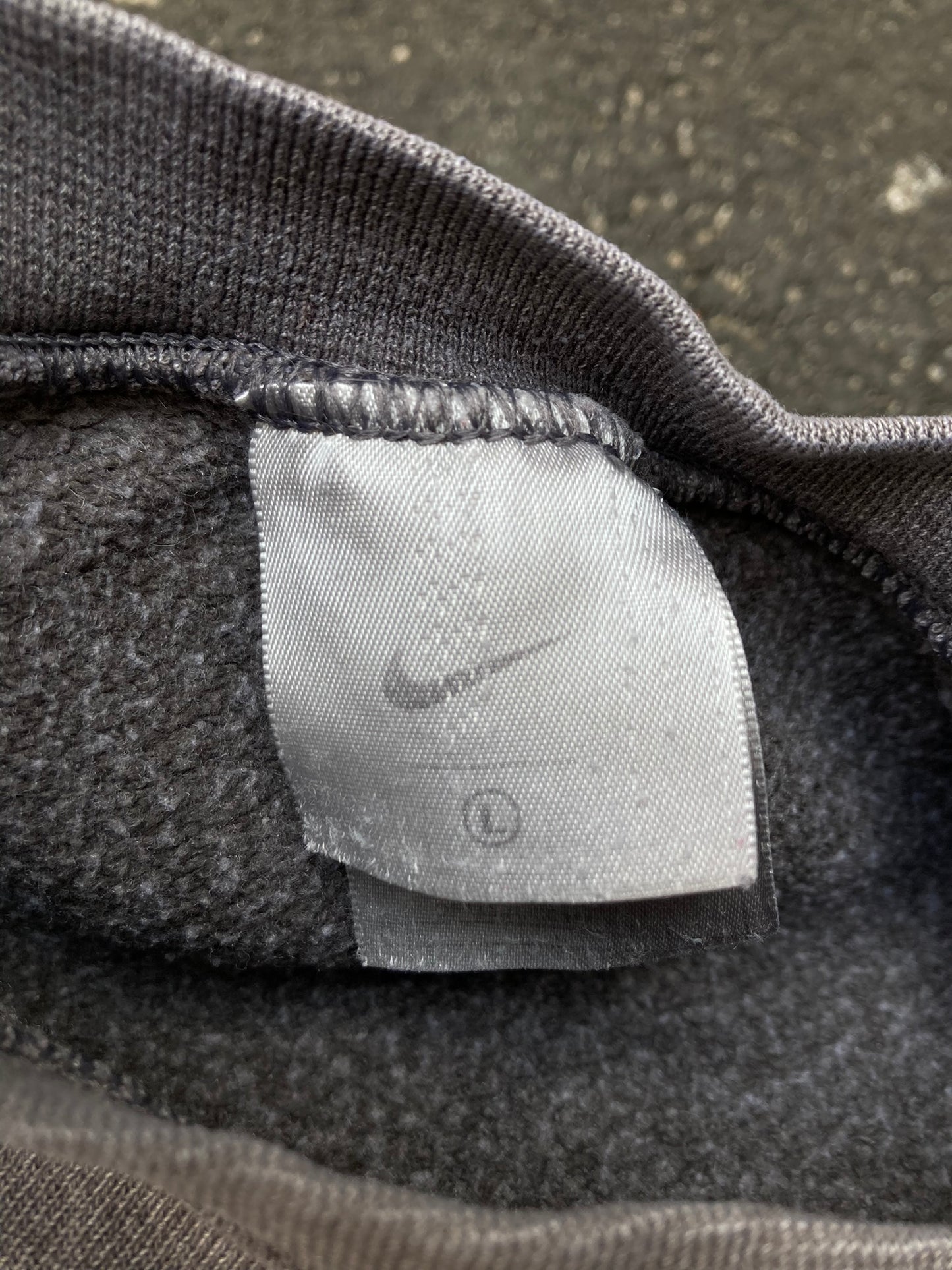 Vintage 90s Nike Center Mini Swoosh Crewneck Sweatshirt - Faded Gray