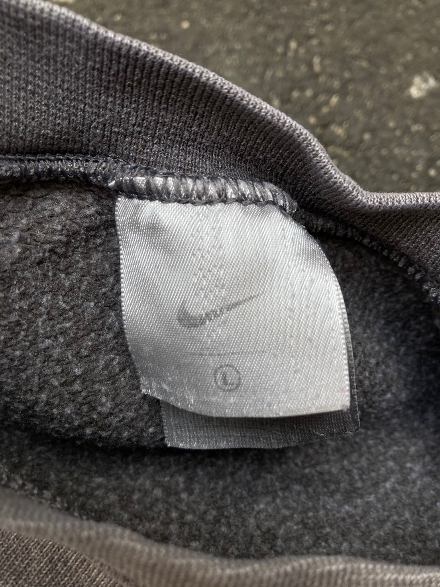 Vintage 90s Nike Center Mini Swoosh Crewneck Sweatshirt - Faded Gray