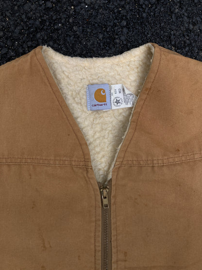 Vintage Carhartt Brown Sherpa Vest Union Made