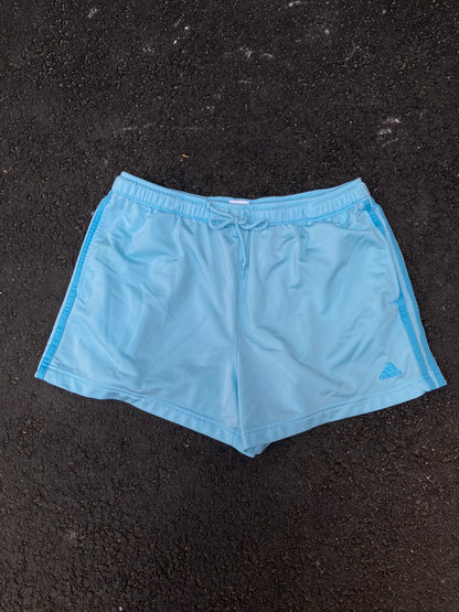 Adidas Performance Retro Track Shorts - Light Sky Blue 3-Stripes