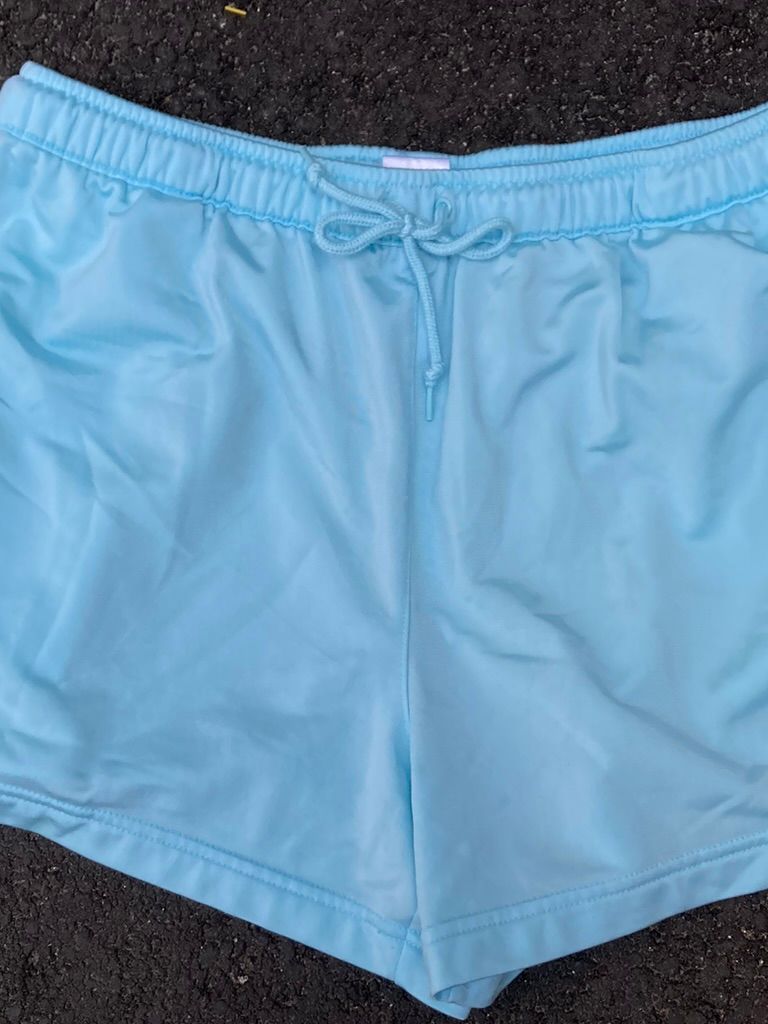 Adidas Performance Retro Track Shorts - Light Sky Blue 3-Stripes