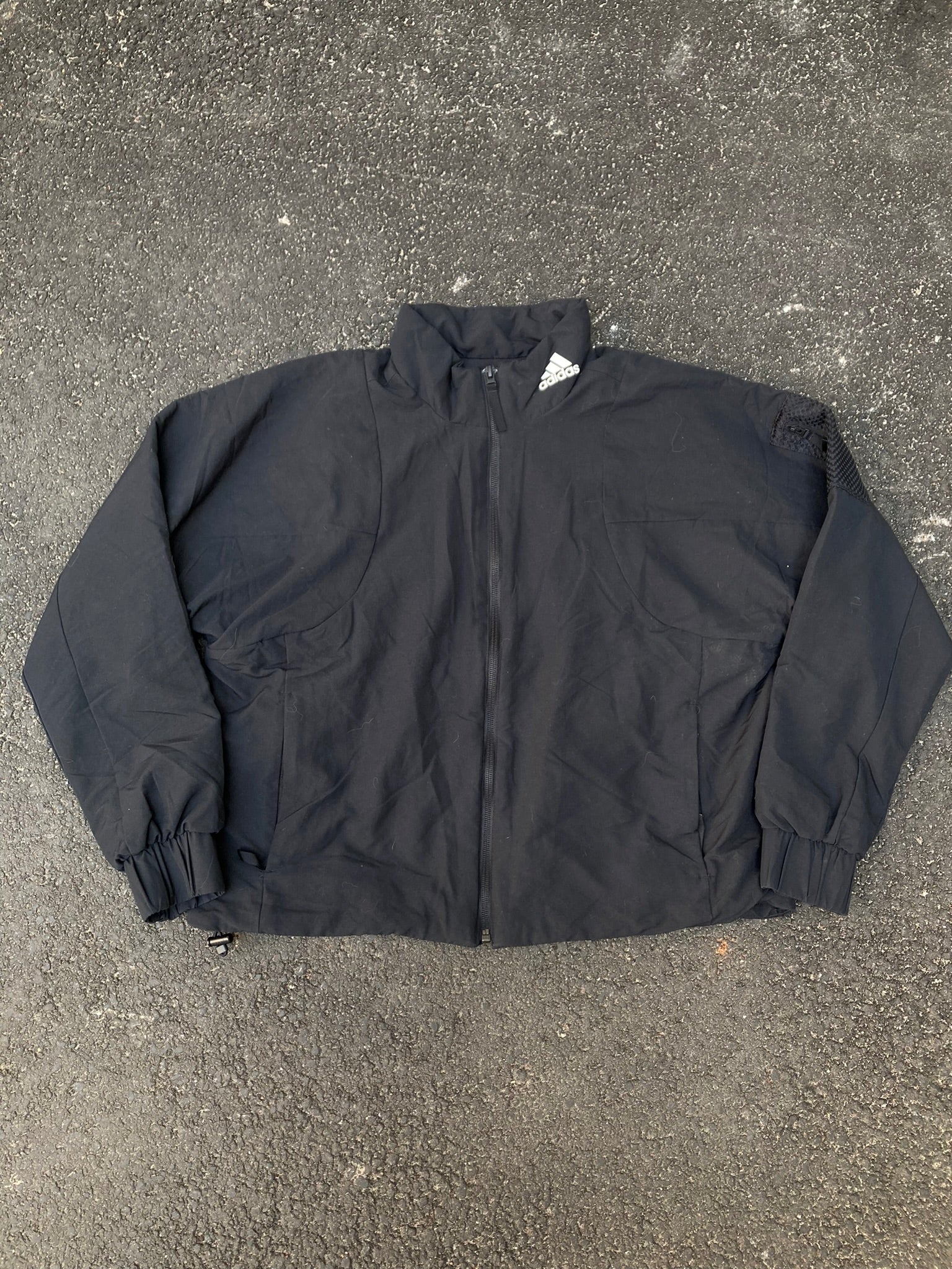 Adidas Performance Cropped Windbreaker Jacket - Black Techwear