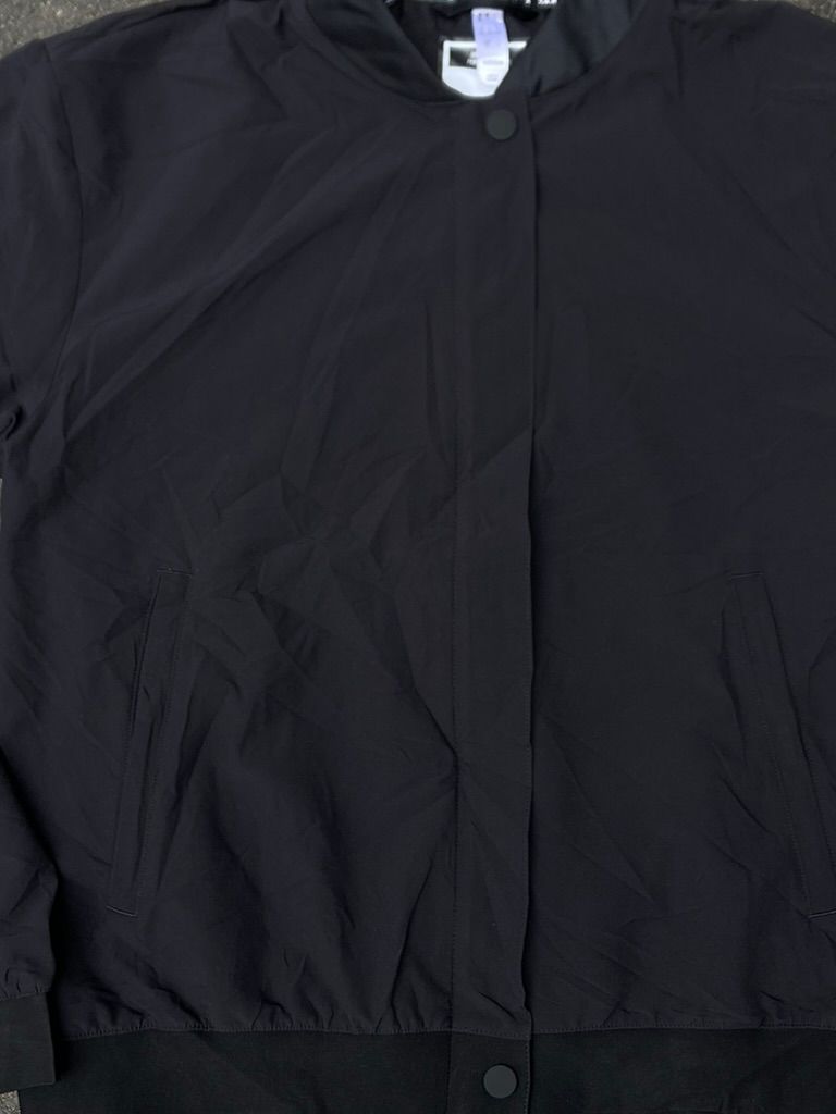 Adidas Lightweight Bomber Jacket - Black Windbreaker Tech Outerwear