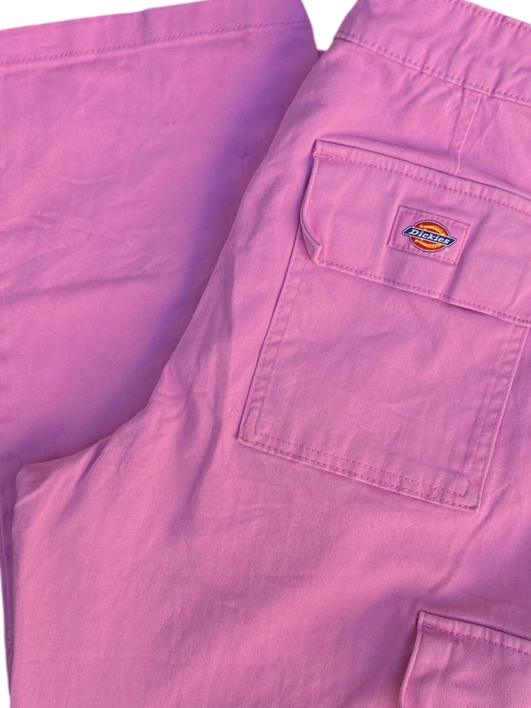 Dickies Pink Cargo Pants - Low Rise Bubblegum Color