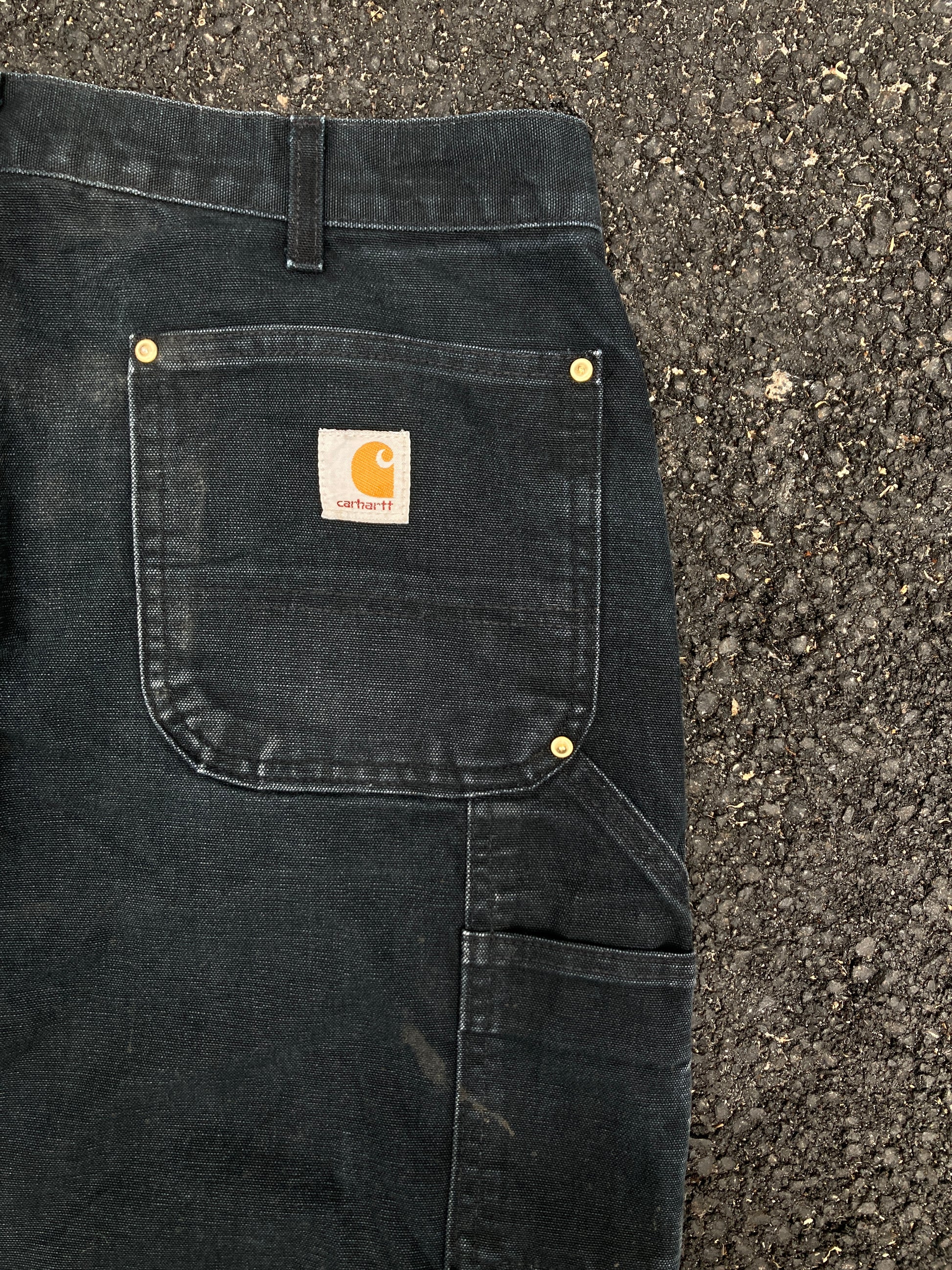 Vintage Carhartt Black Double Knee Made in USA Loose original fit Jeans