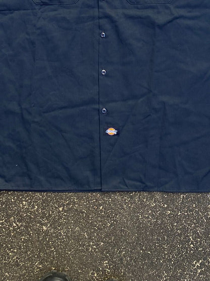 Vintage Dickies Work Shirt Eastwood Drumline Back Graphic Navy Shirt