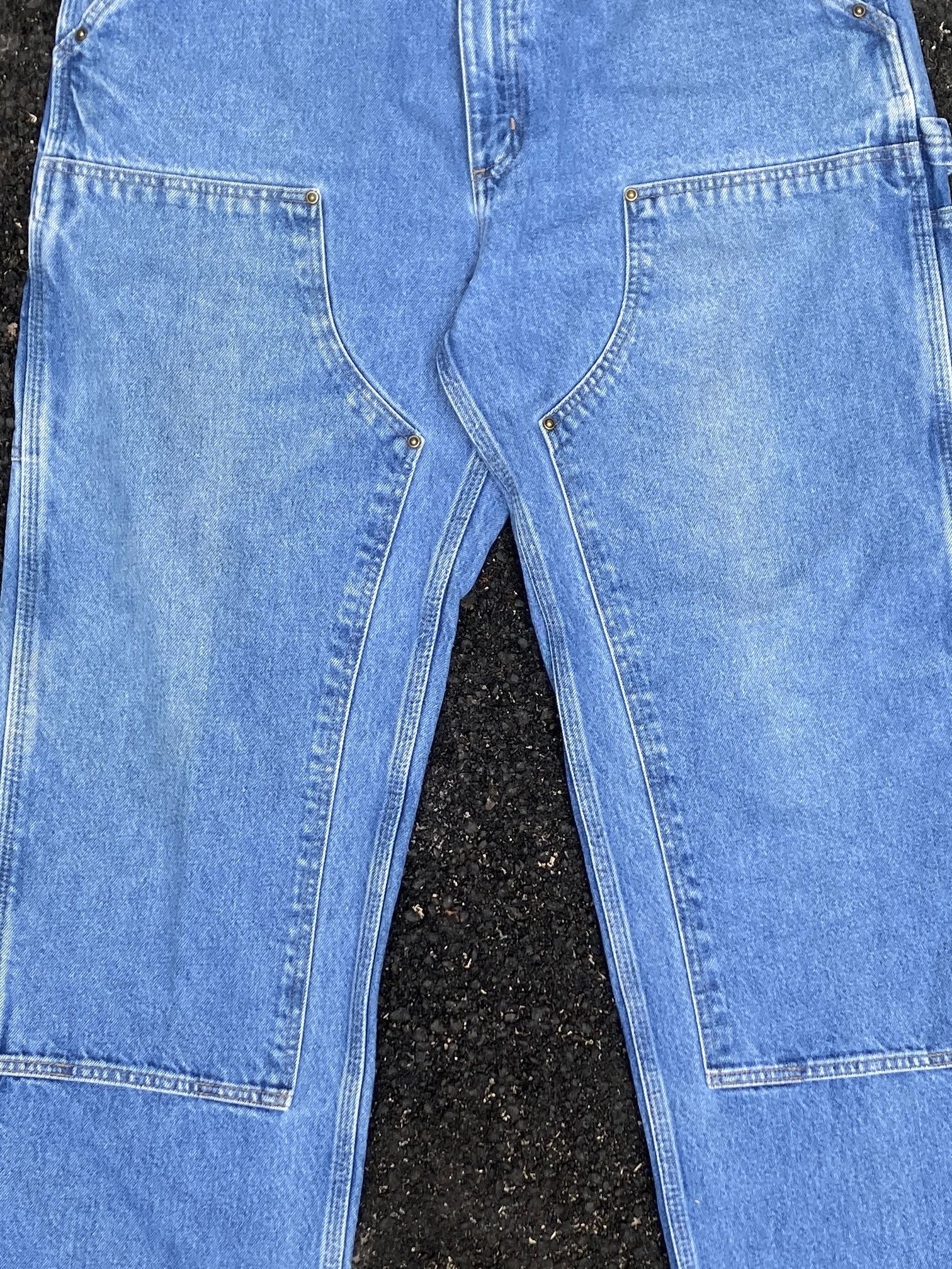 Carhartt Blue Double knee Dungaree fit Jeans