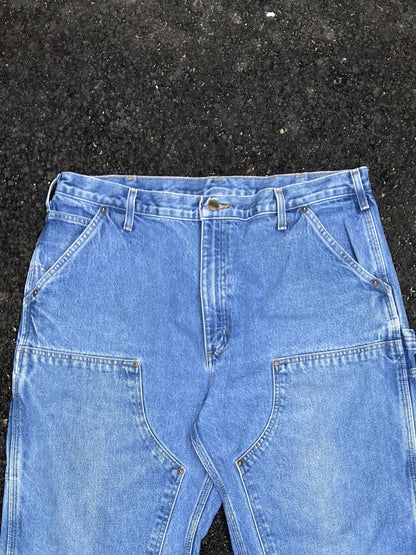 Carhartt Blue Double knee Dungaree fit Jeans