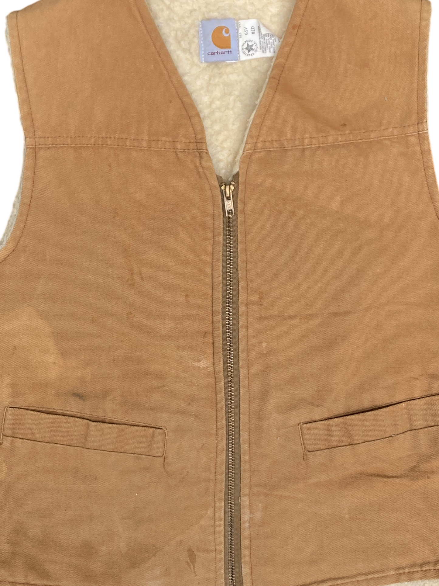 Vintage Carhartt Brown Sherpa Vest Union Made