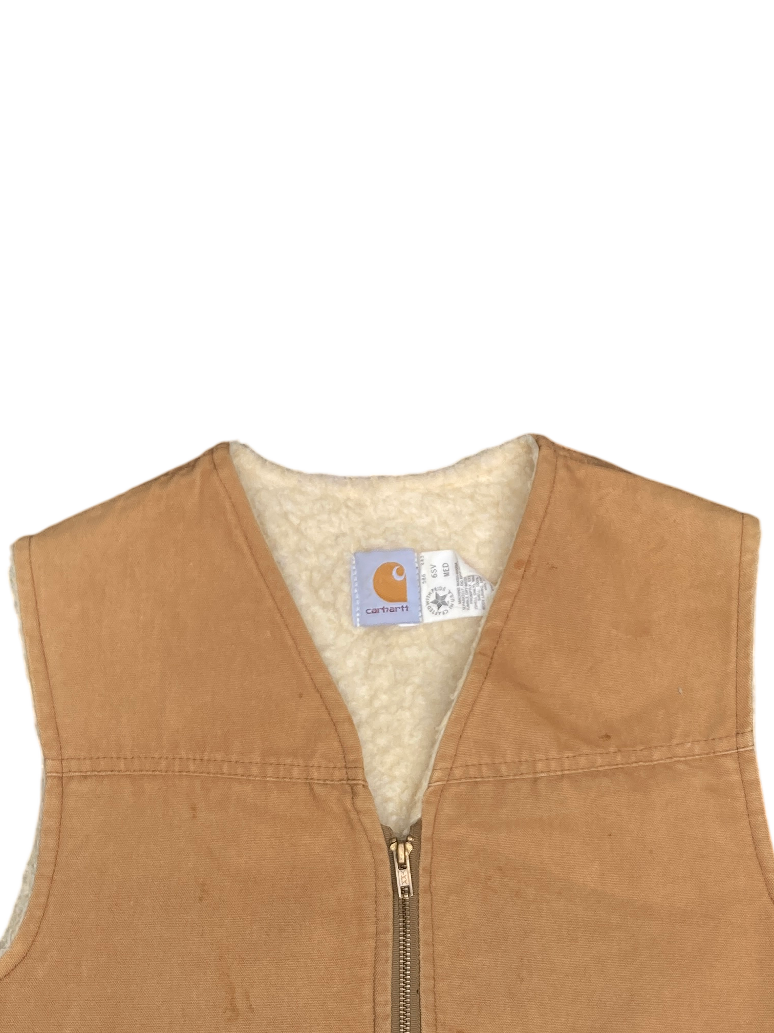Vintage Carhartt Brown Sherpa Vest Union Made