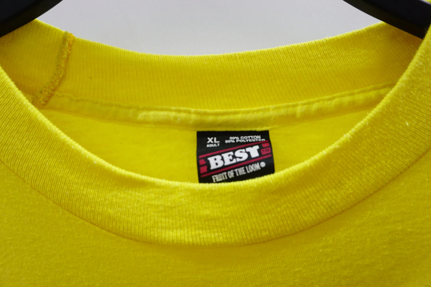 Vintage Best/Screen Stars Yellow Single Stich Tee-Shirt - 90s