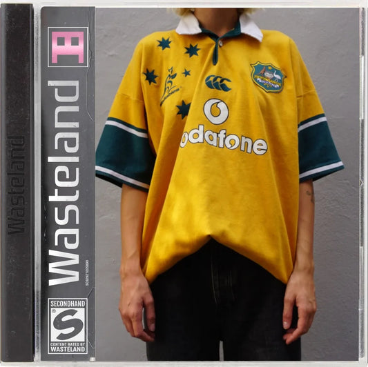 Vintage Canterburry Yellow Australian Rubgy Jersey 2003