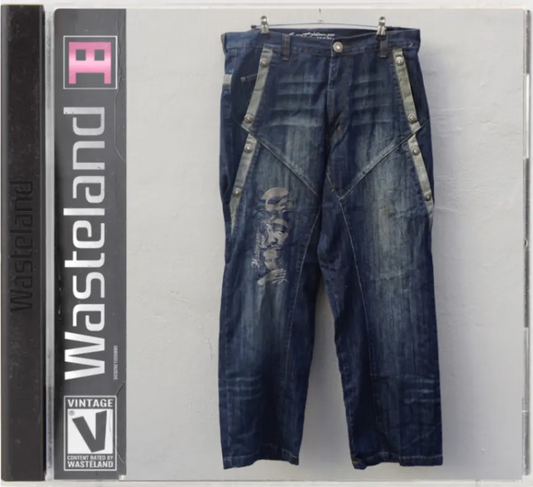 Vintage Platinium Denim Baggy Jeans