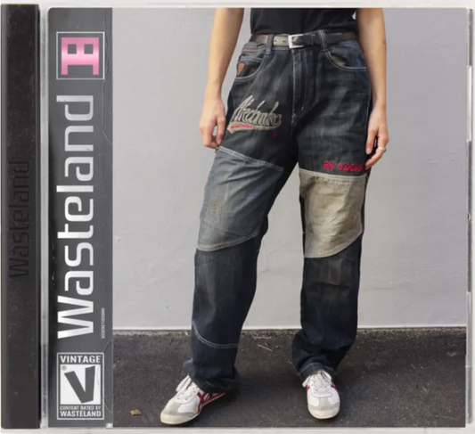 Vintage Akademiks Denim Baggy Patchwork Jeans