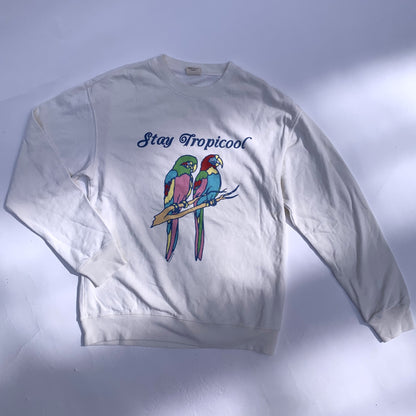 Stay Tropicool White Sweatshirt