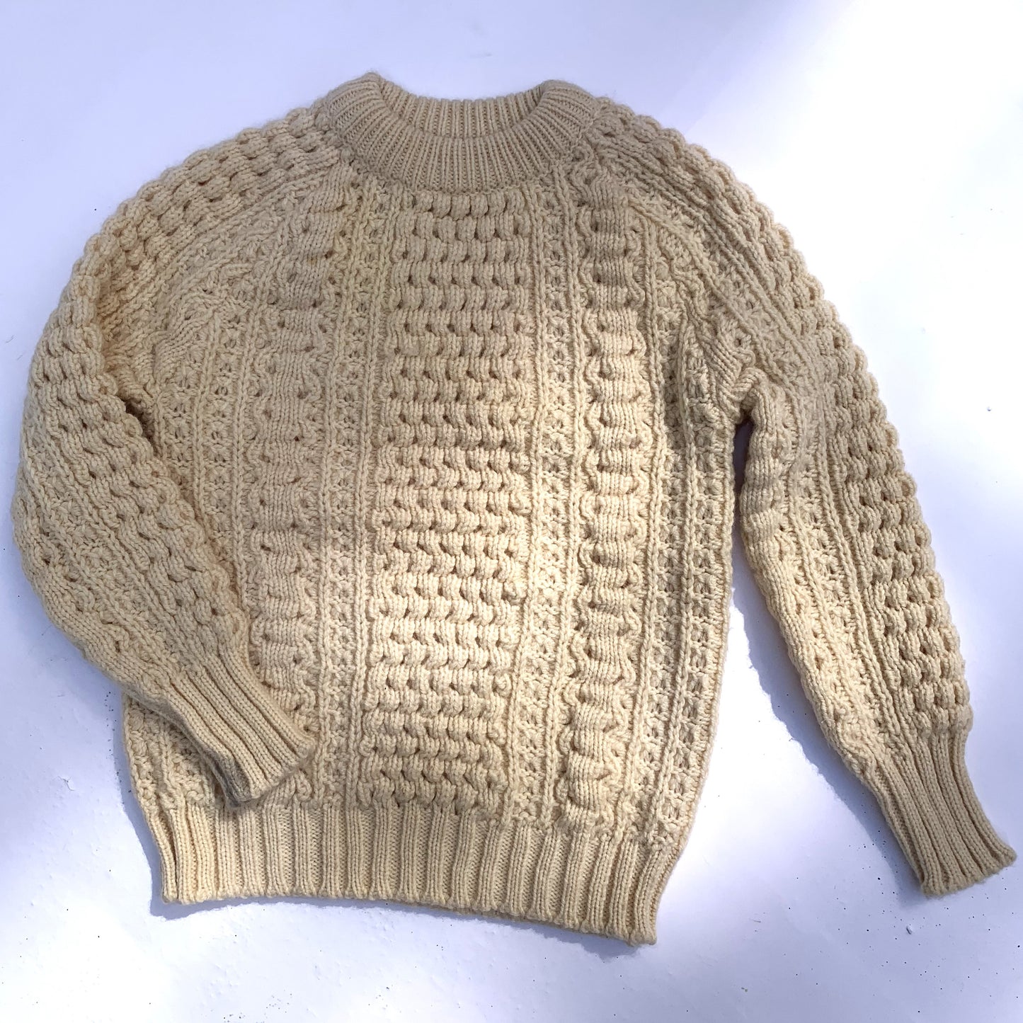White/Beige Irish Sweater
