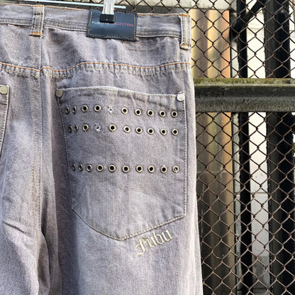 Fubu Grey Holes Baggie Pants