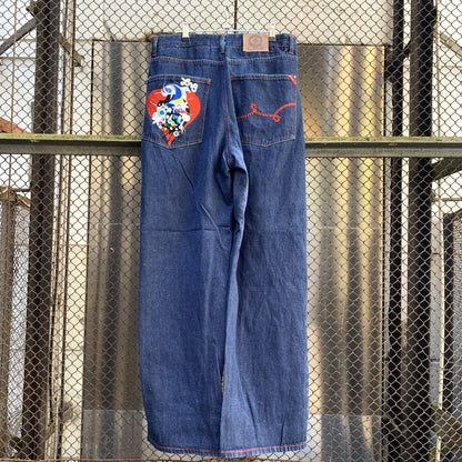 LRG Heart Embroidery Baggy Pants