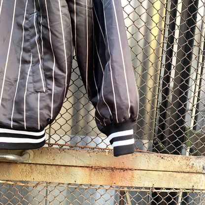 Avirex Black & White Stripes Bomber Jacket