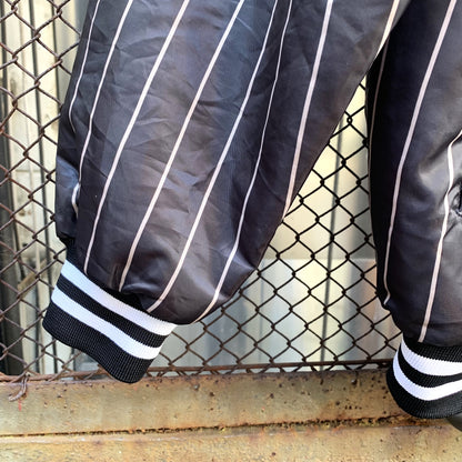 Avirex Black & White Stripes Bomber Jacket