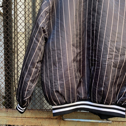 Avirex Black & White Stripes Bomber Jacket