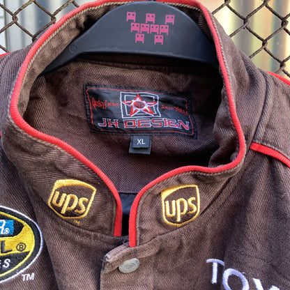 Vintage Nascar Denim Bomber Jacket - Sponsor UPS