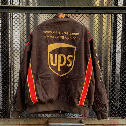 Vintage Nascar Denim Bomber Jacket - Sponsor UPS