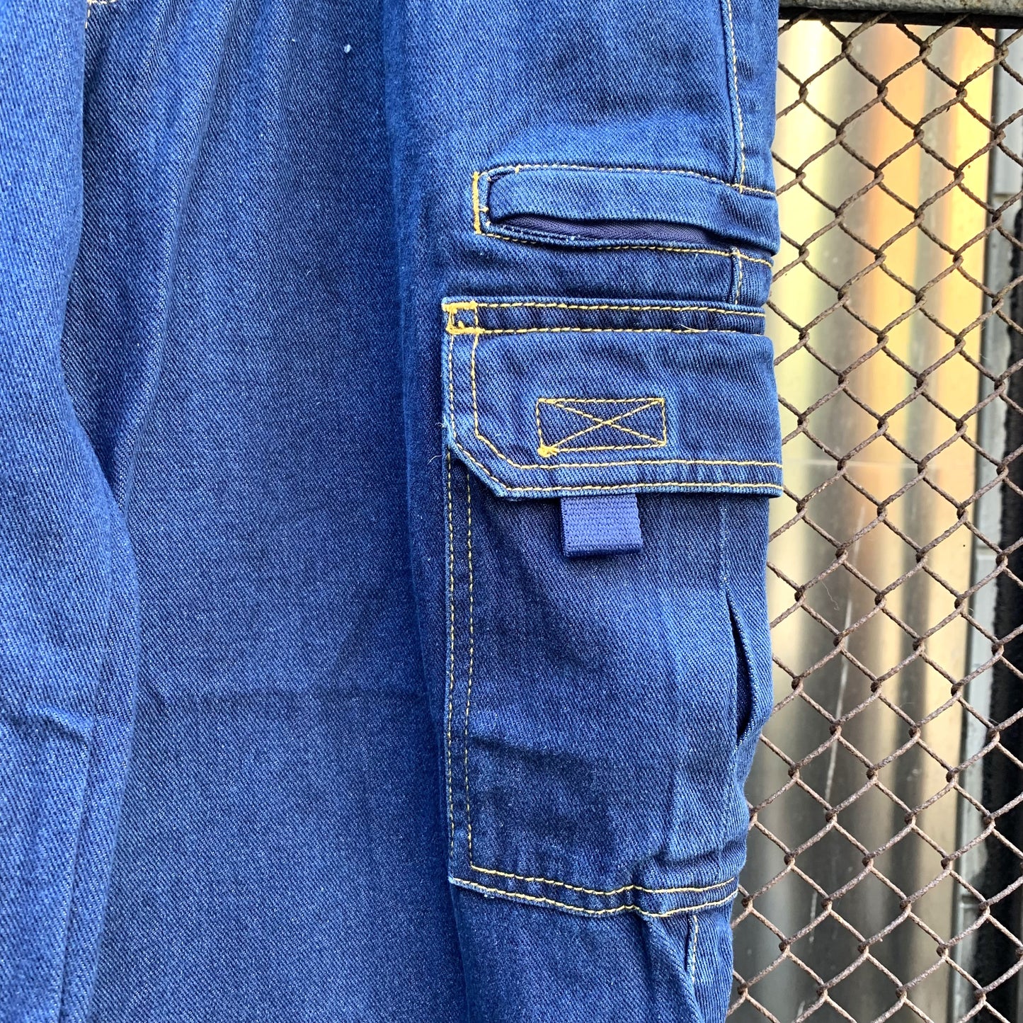 Denim Cargo Pants