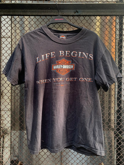 Life Begins Harley Davidson Tee-Shirt